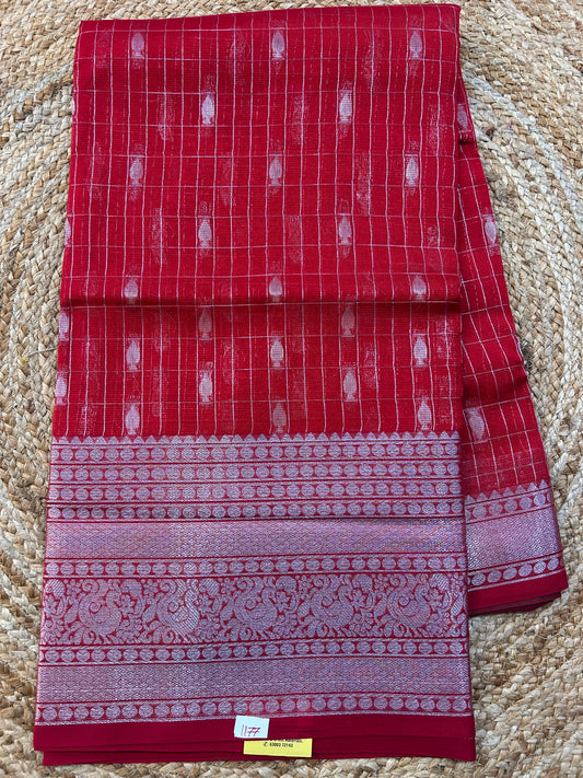 Mangalgiri Silk Saree Big border