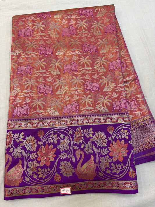 Meenakari Semi Kanchi Pattu Sarees