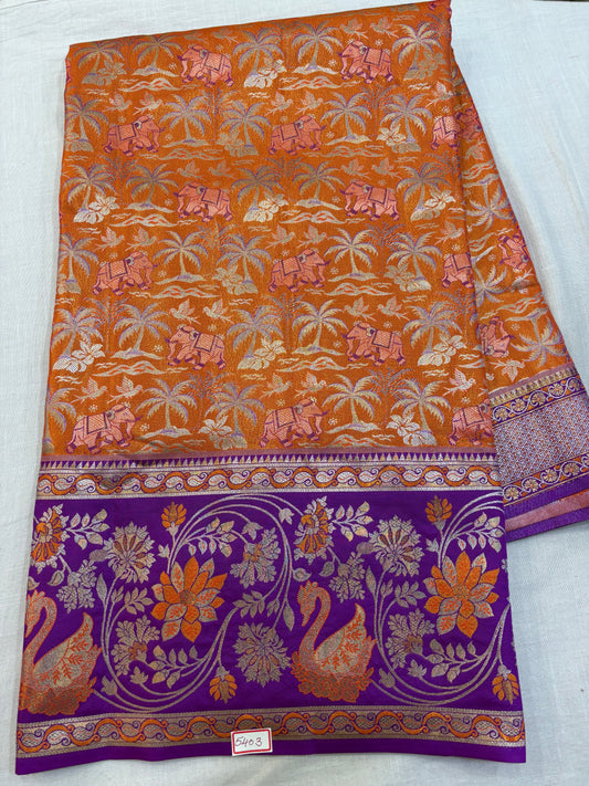 Meenakari Semi Kanchi Pattu Sarees