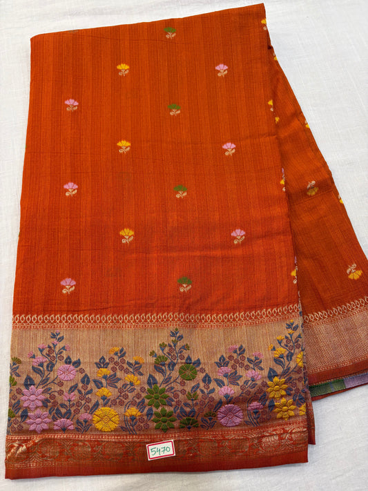 Moonga Paithani saree