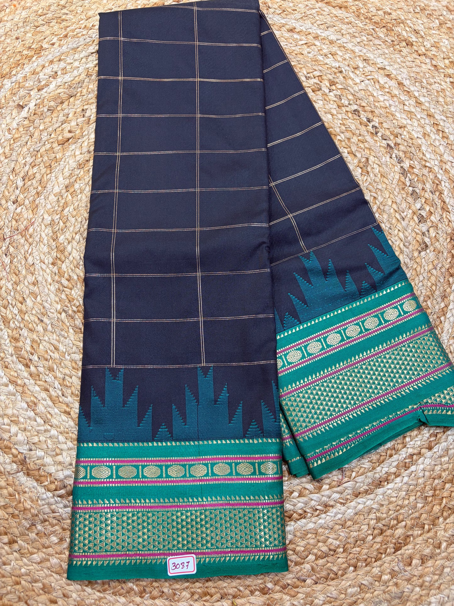 Ilkal Semi Gadwal Silk Saree