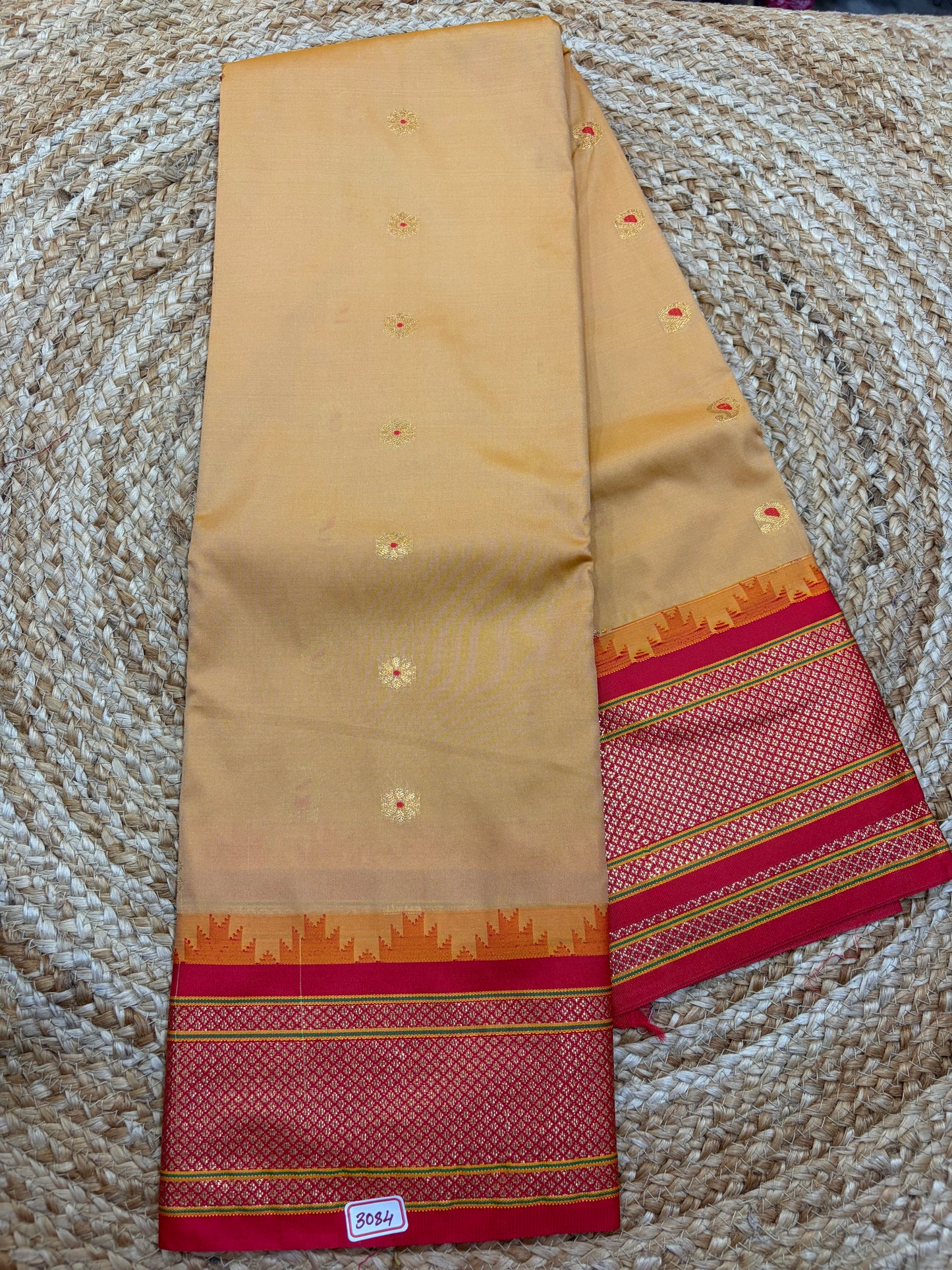 Ilkal Semi Gadwal Silk Saree