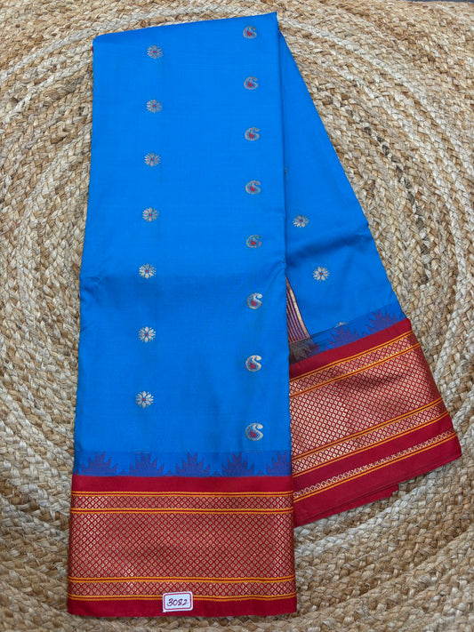 Ilkal Semi Gadwal Silk Saree