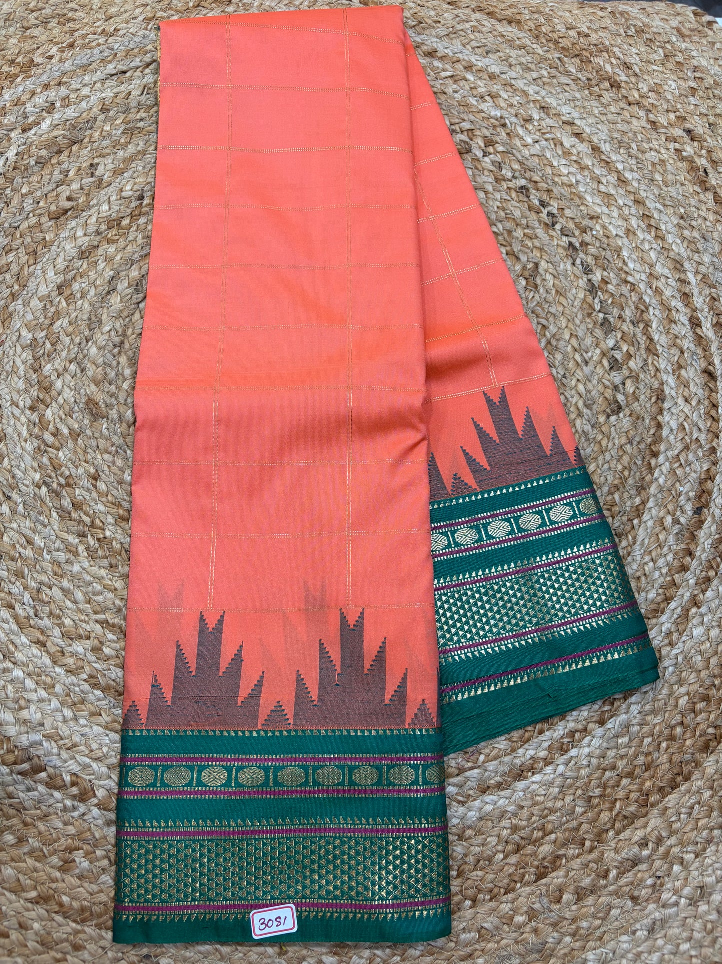 Ilkal Semi Gadwal Silk Saree
