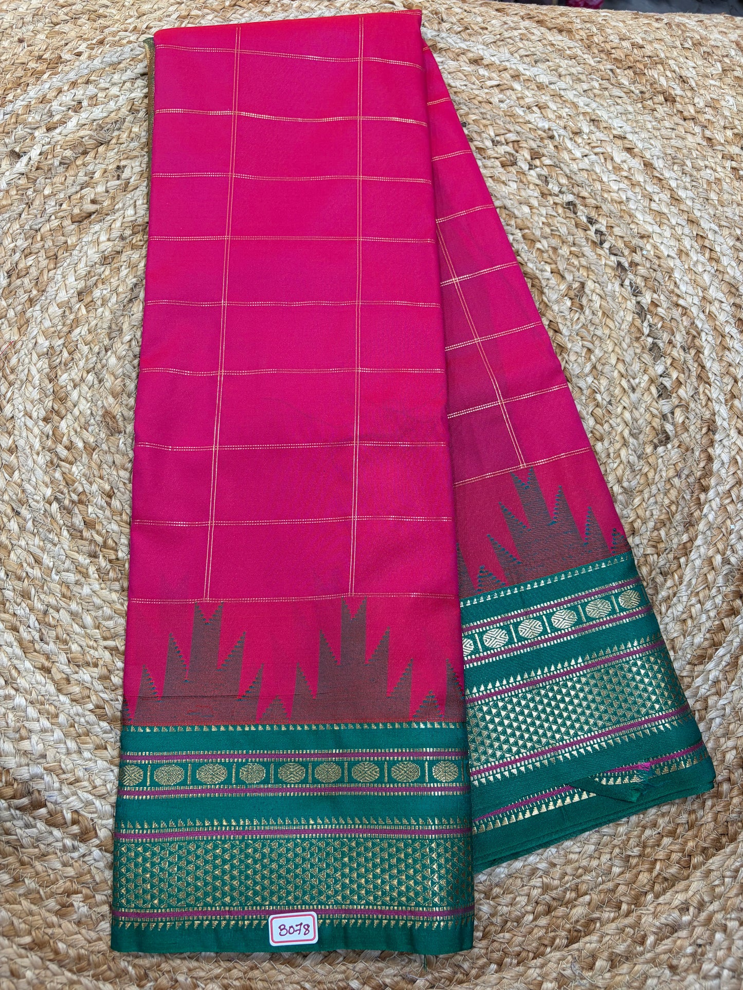 Ilkal Semi Gadwal Silk Saree