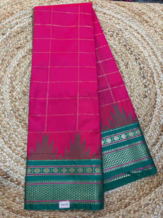 Ilkal Semi Gadwal Silk Saree