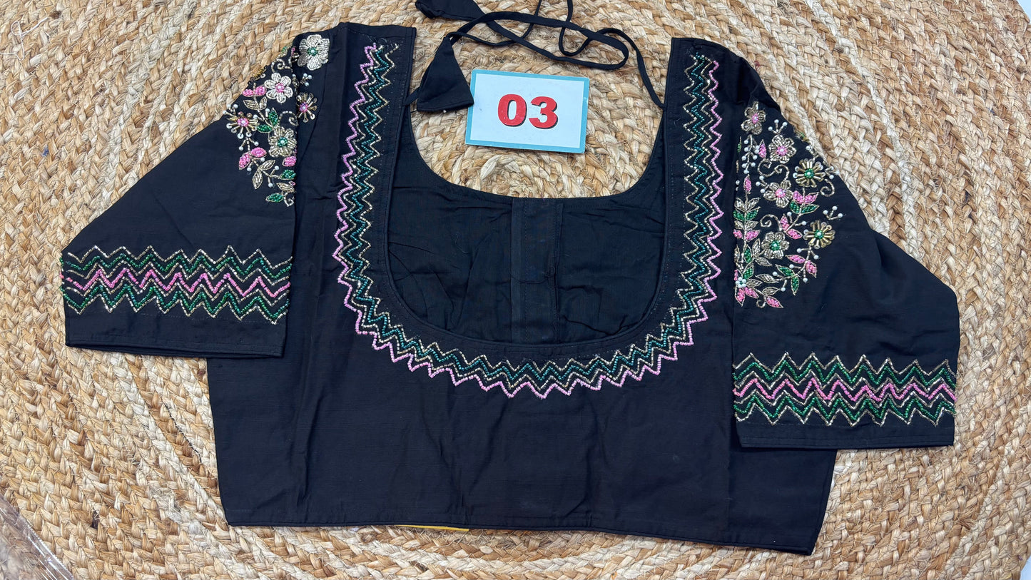 Raw Silk Maggam work blouses