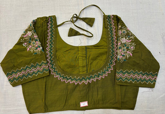 Raw Silk Maggam work blouses