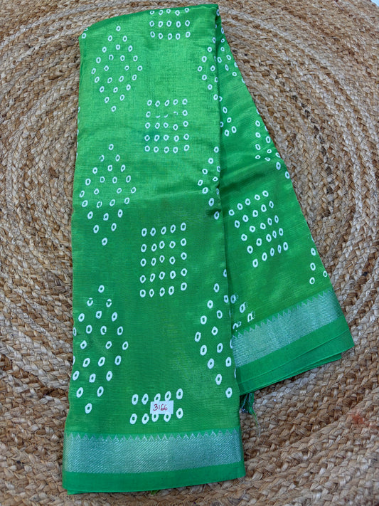 Mangalgiri Silk Saree Bandini print