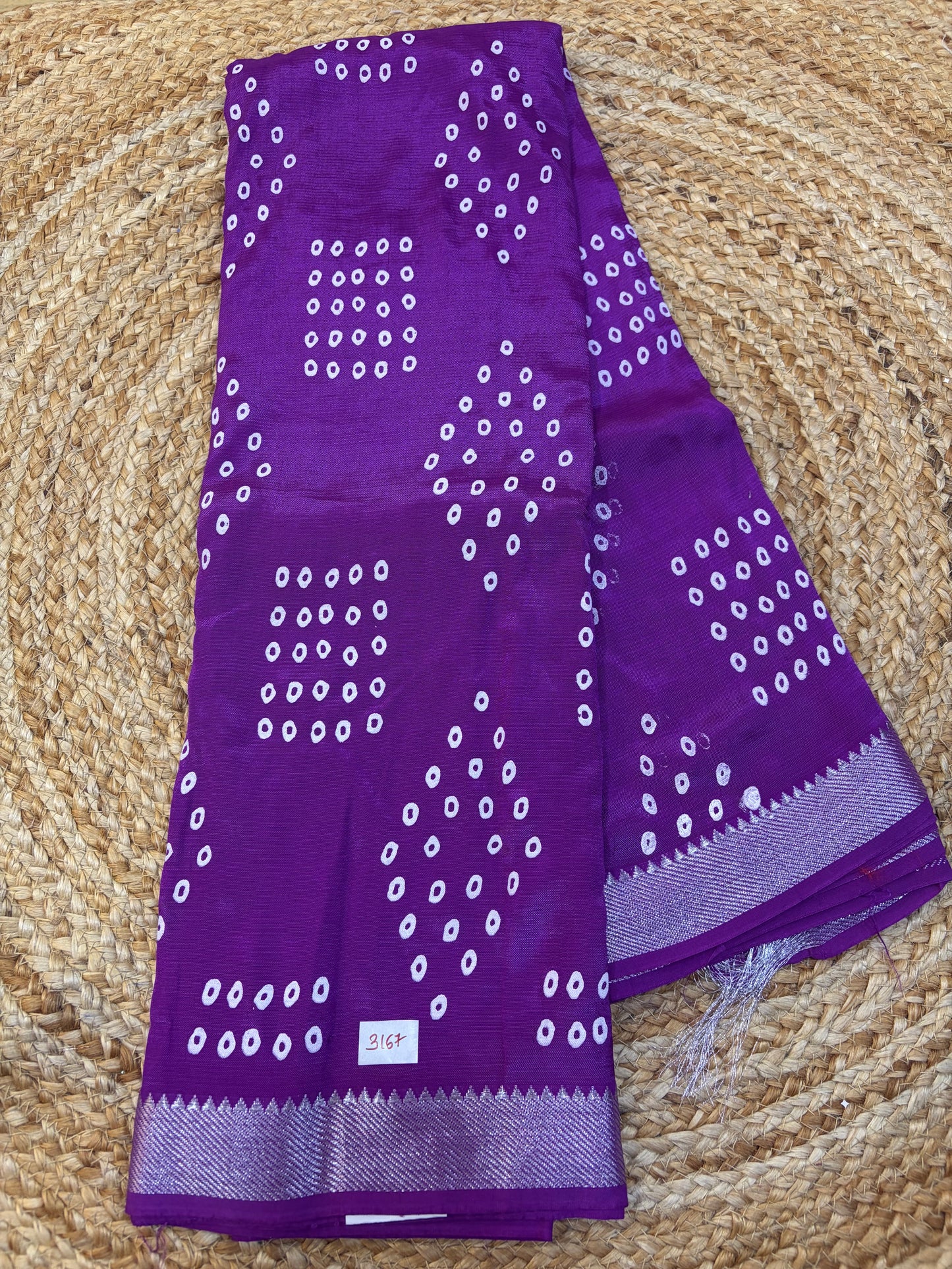 Mangalgiri Silk Saree Bandini print