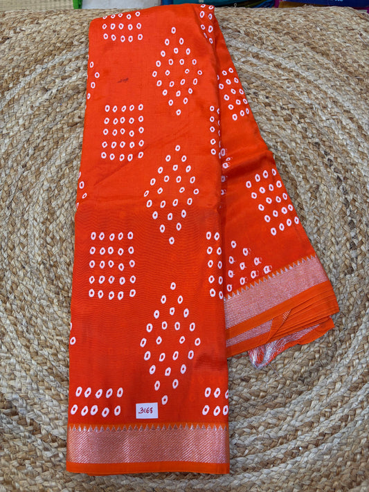 Mangalgiri Silk Saree Bandini print