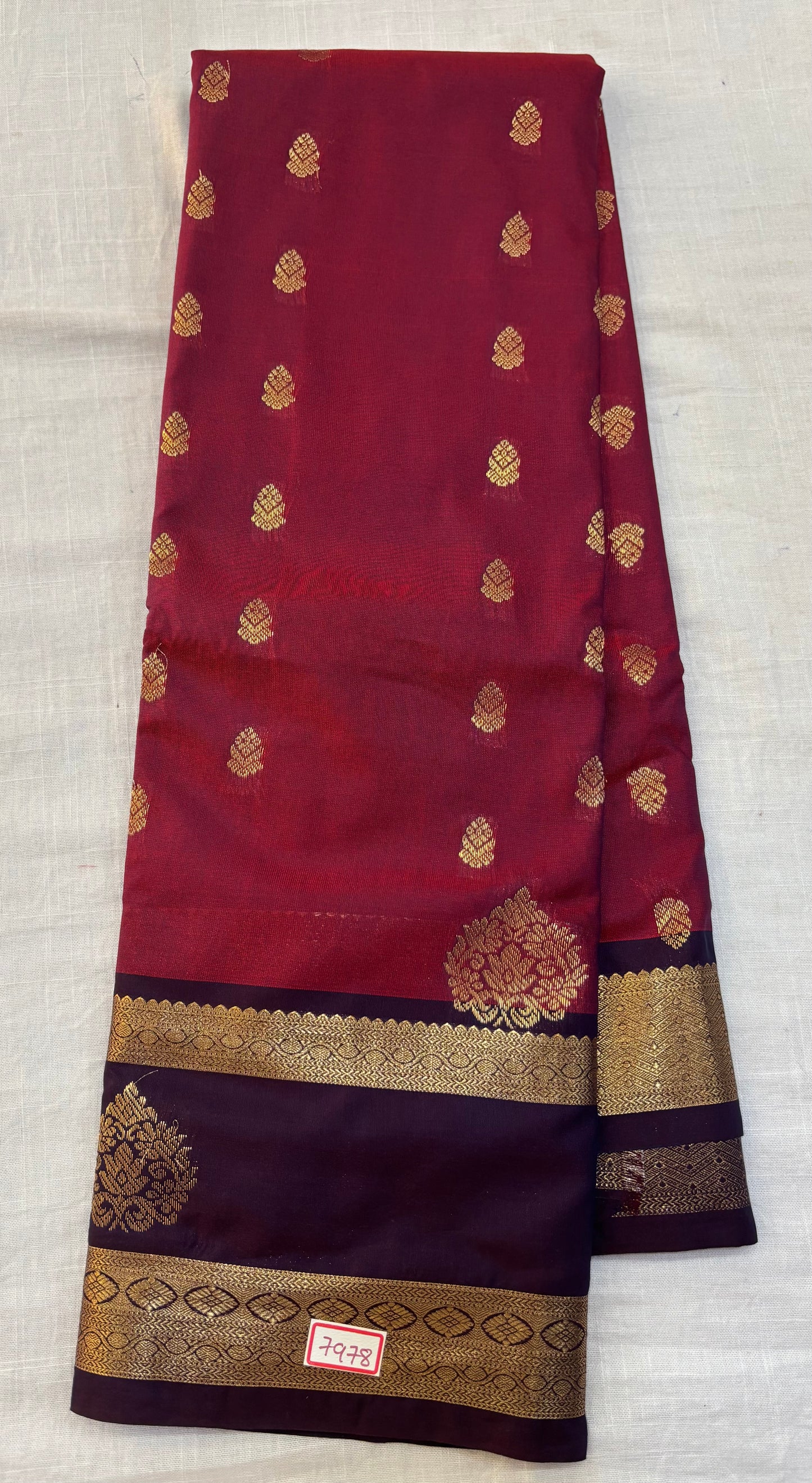 Semi Gadwal Vintage style Gap border sarees