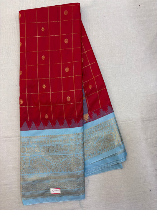 Semi Gadwal Silk Saree
