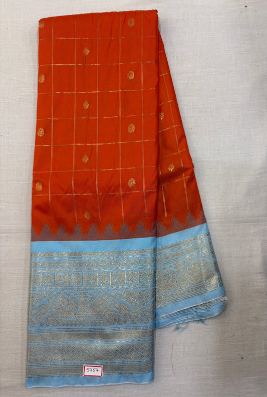 Semi Gadwal Silk Saree