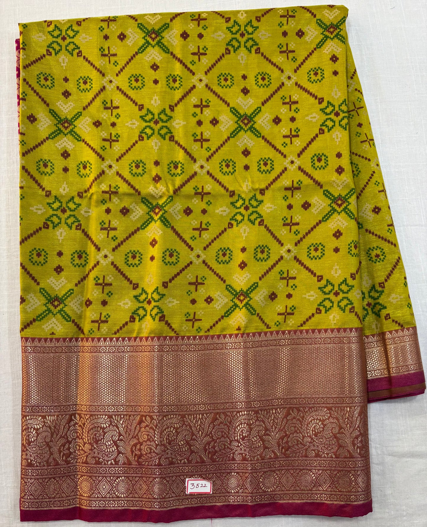Semi Uppada Ikkat Printed Saree