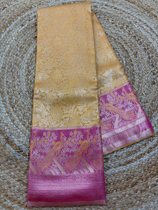 Semi Kanchi 1G gold Saree