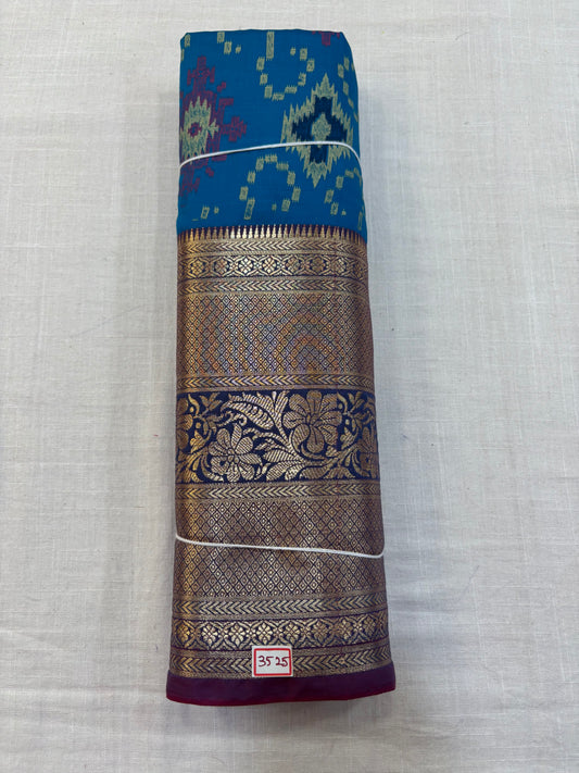 Semi Uppada Ikkat Printed Saree
