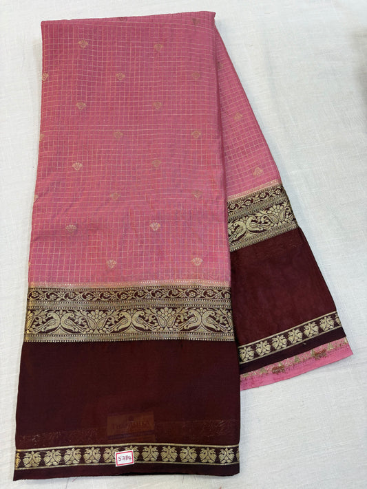 Mysore Crepe Gap Border Saree