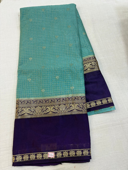 Mysore Crepe Gap Border Saree