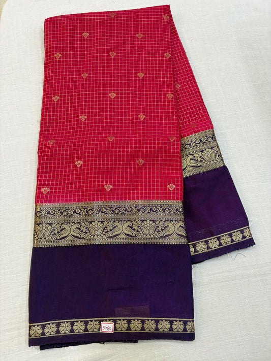 Mysore Crepe Gap Border Saree
