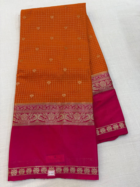 Mysore Crepe Gap Border Saree
