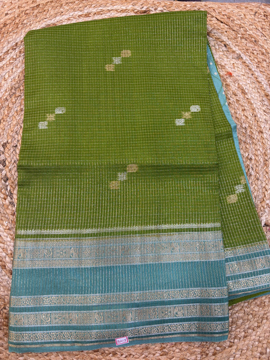 Russian Crepe Checks saree
