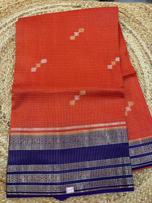 Russian Crepe Checks saree