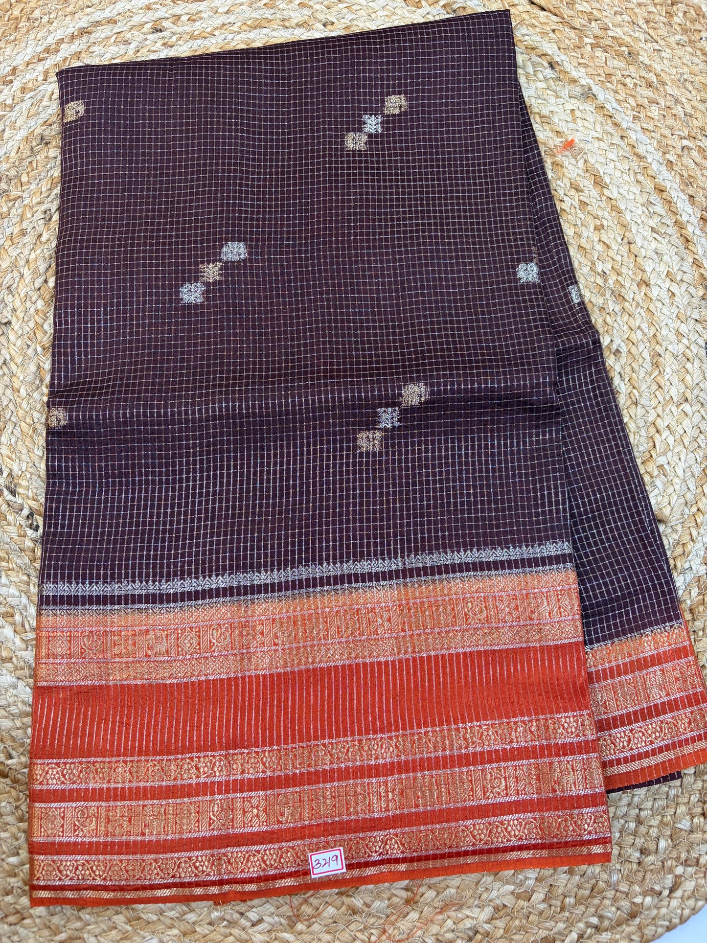 Russian Crepe Checks saree