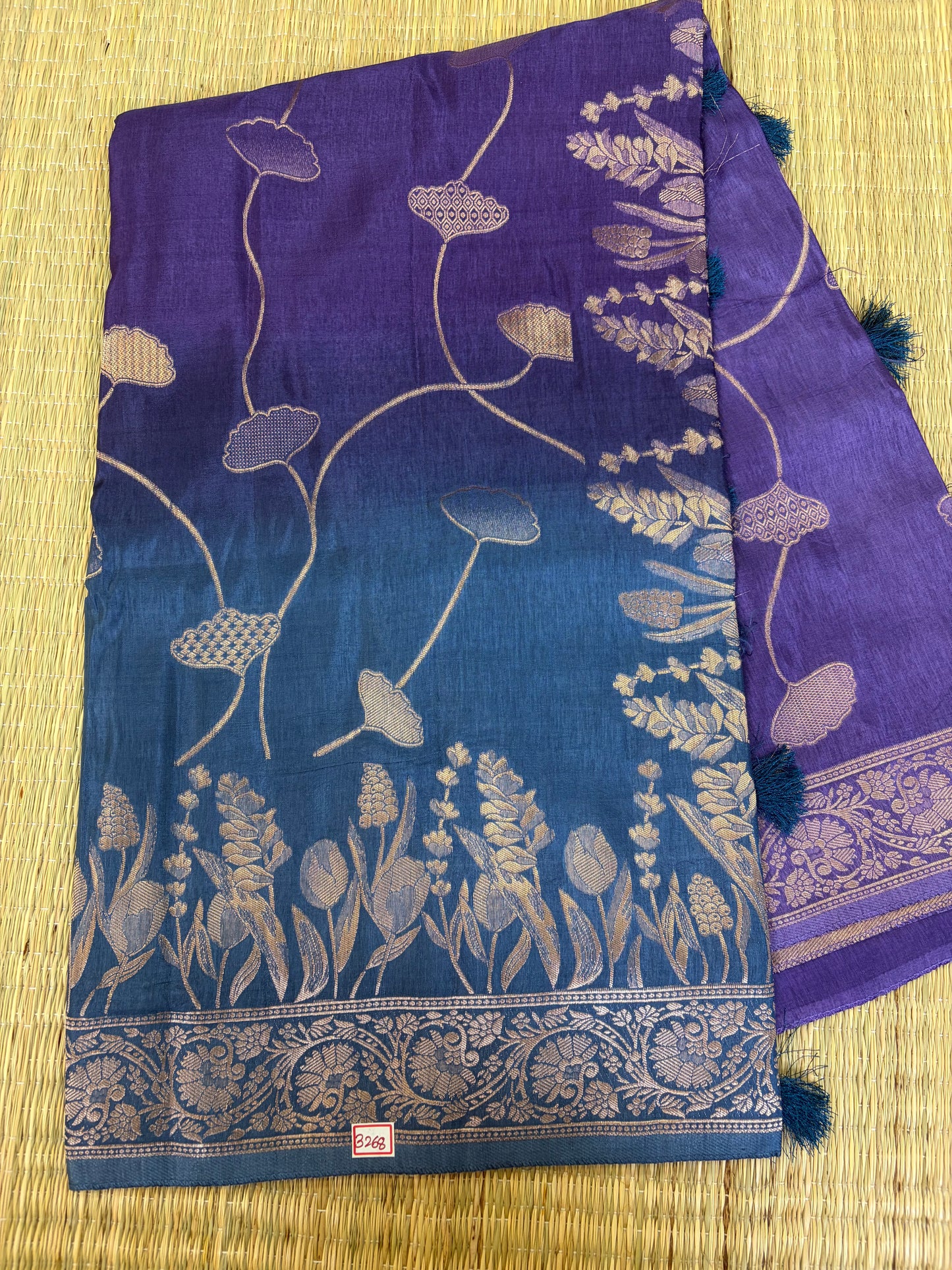 Russian Crepe Dual Shade Saree