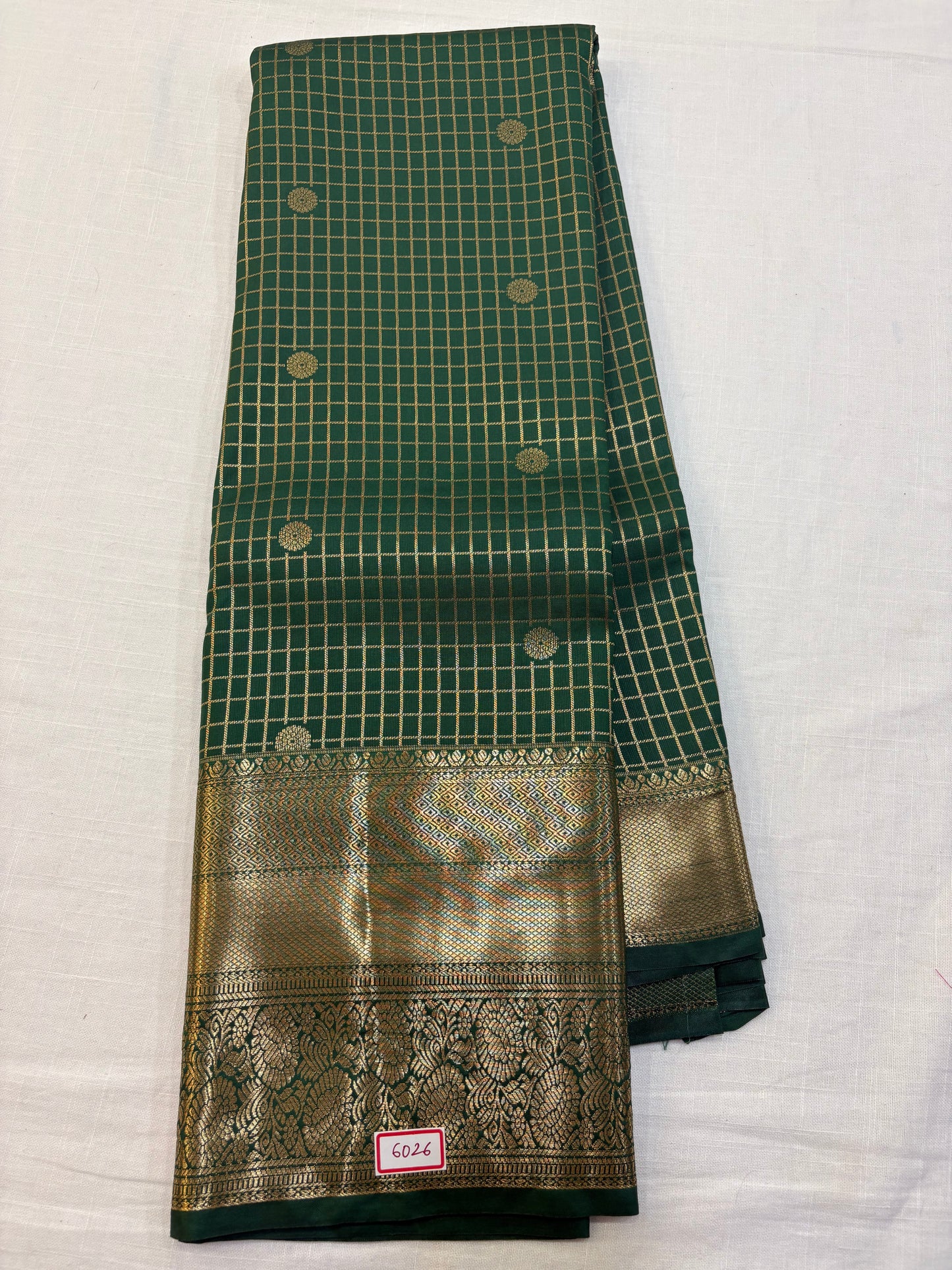 Semi Kanchi Gold Tissue saree