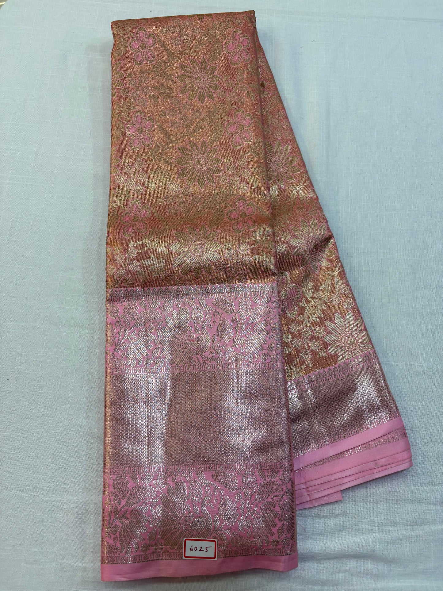 Semi Kanchi Gold Tissue saree