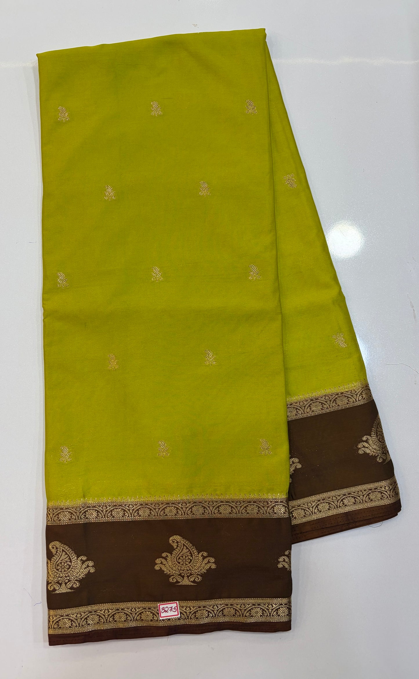 Mysore Crepe Gap Border Saree