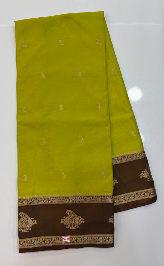 Mysore Crepe Gap Border Saree