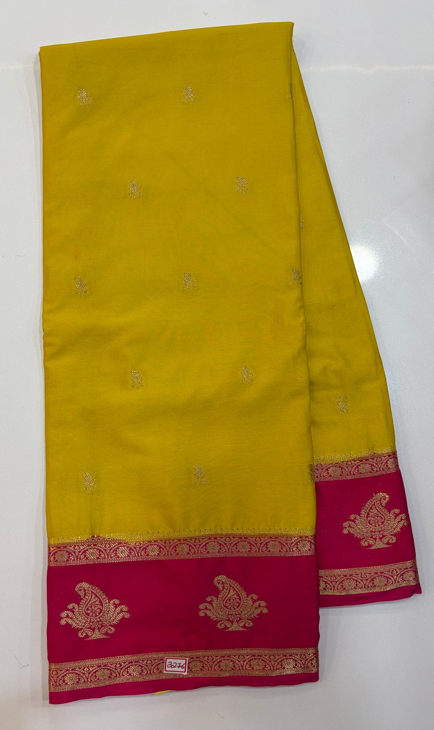 Mysore Crepe Gap Border Saree