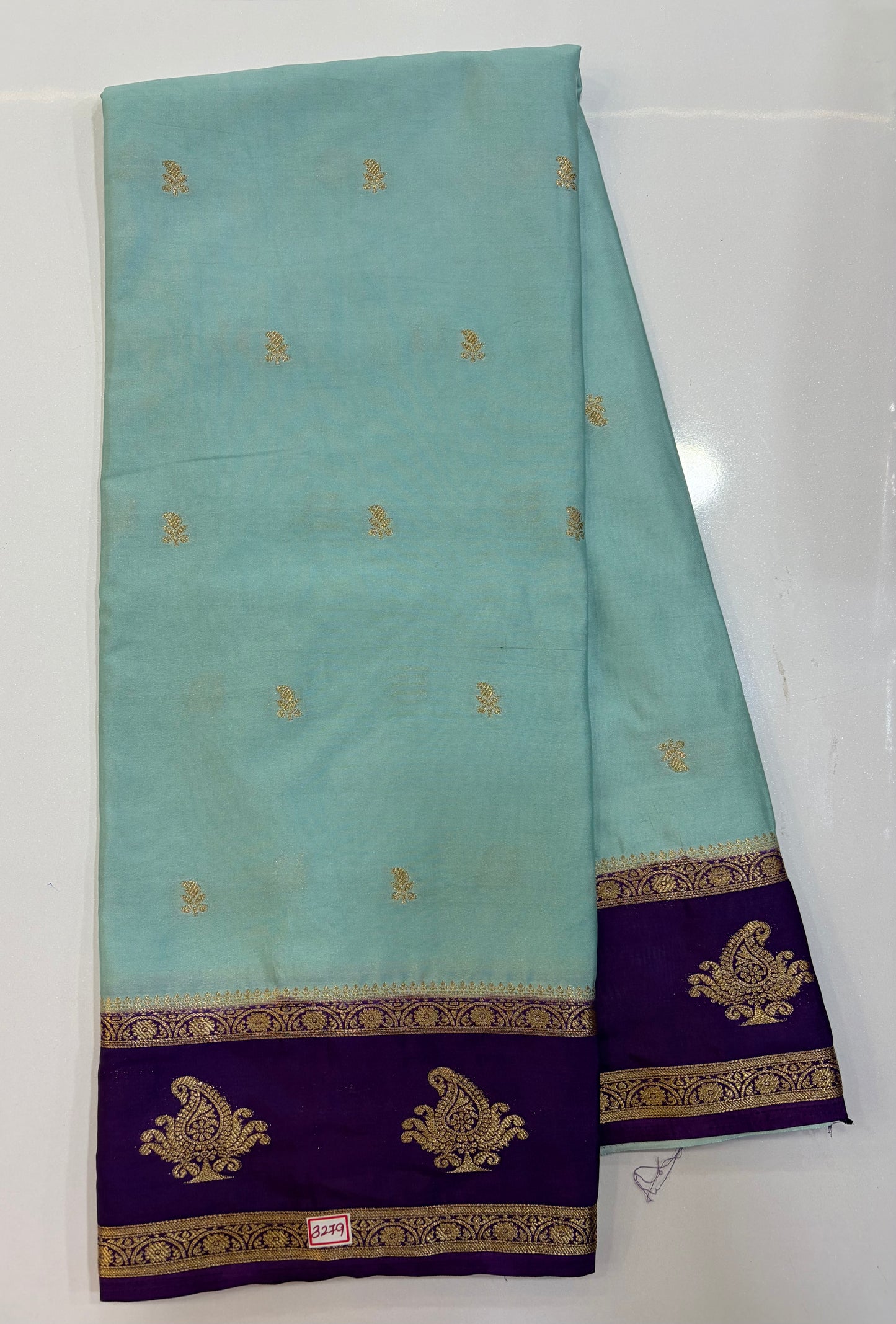 Mysore Crepe Gap Border Saree