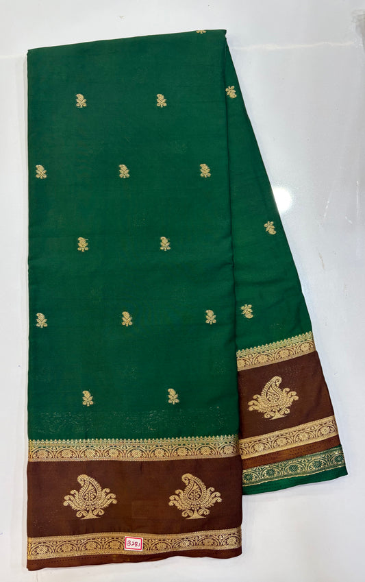 Mysore Crepe Gap Border Saree