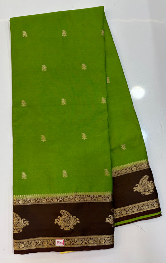 Mysore Crepe Gap Border Saree