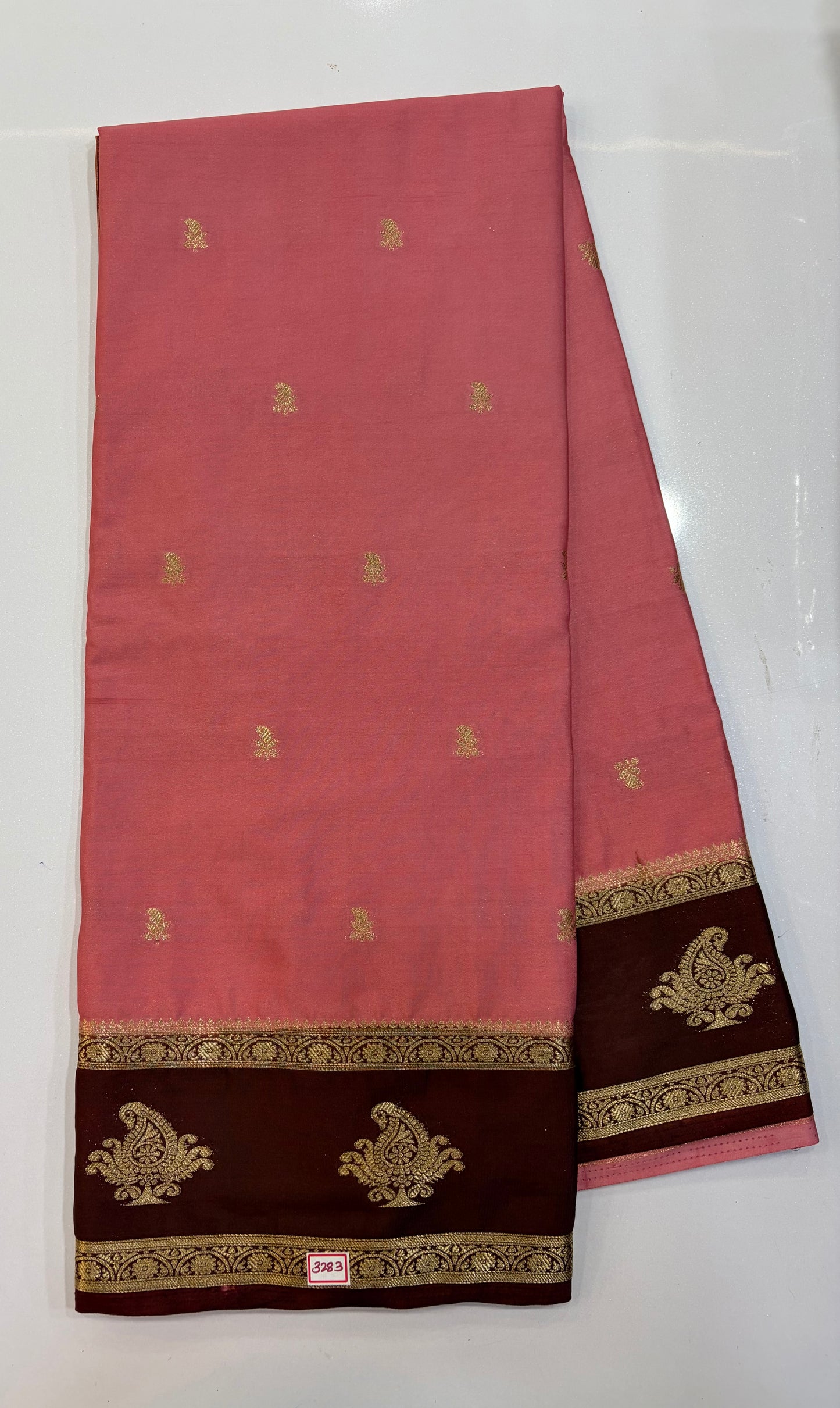 Mysore Crepe Gap Border Saree