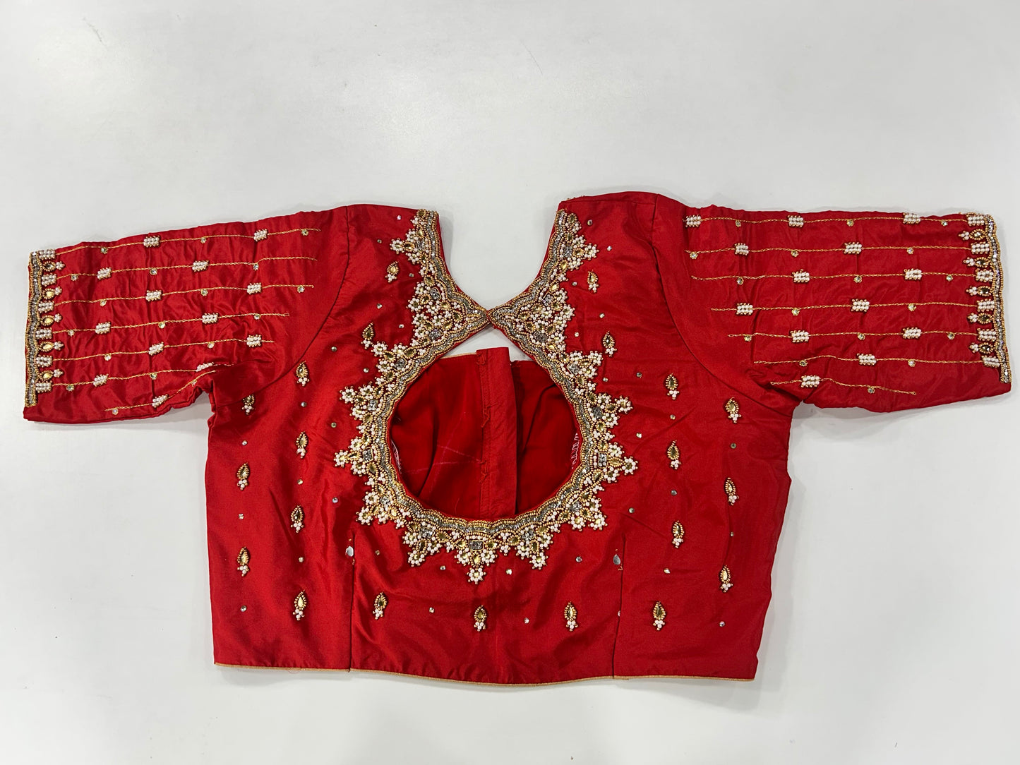 Readymade  Maggam work blouse - Red