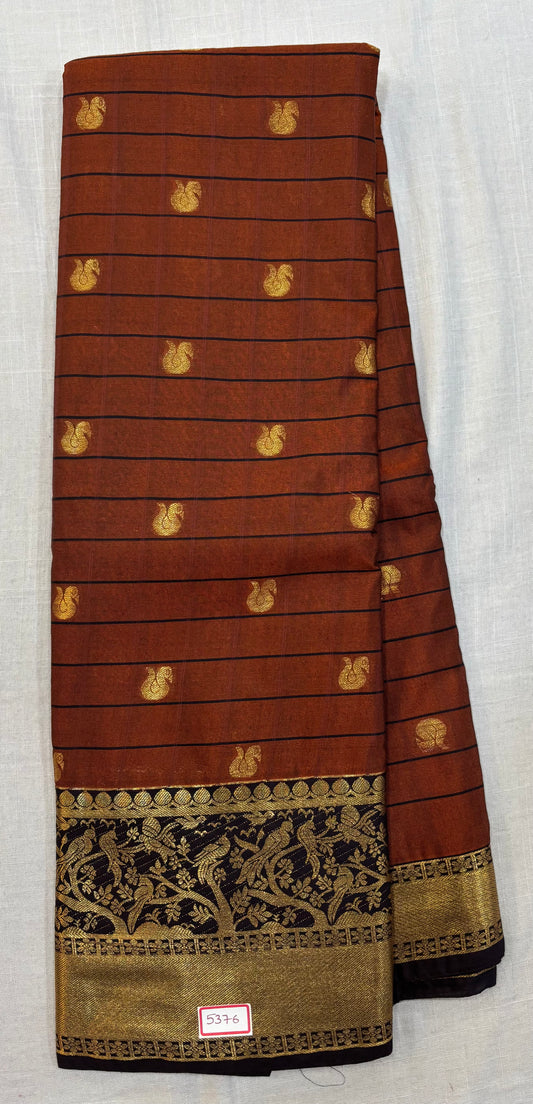 Rust Orange Saree