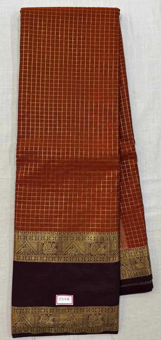 Rust Orange Saree
