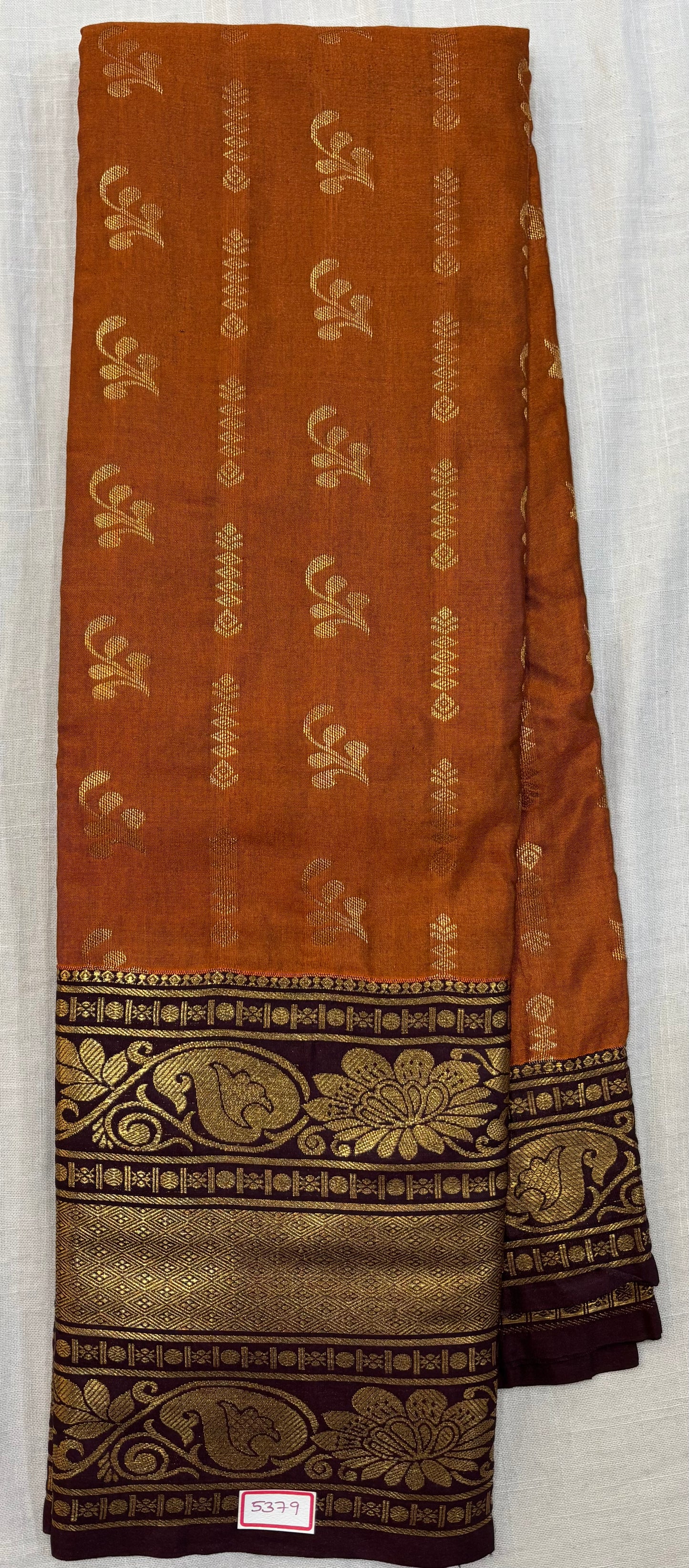Rust Orange Saree