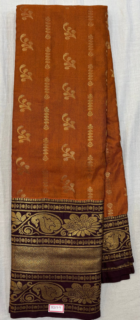 Rust Orange Saree