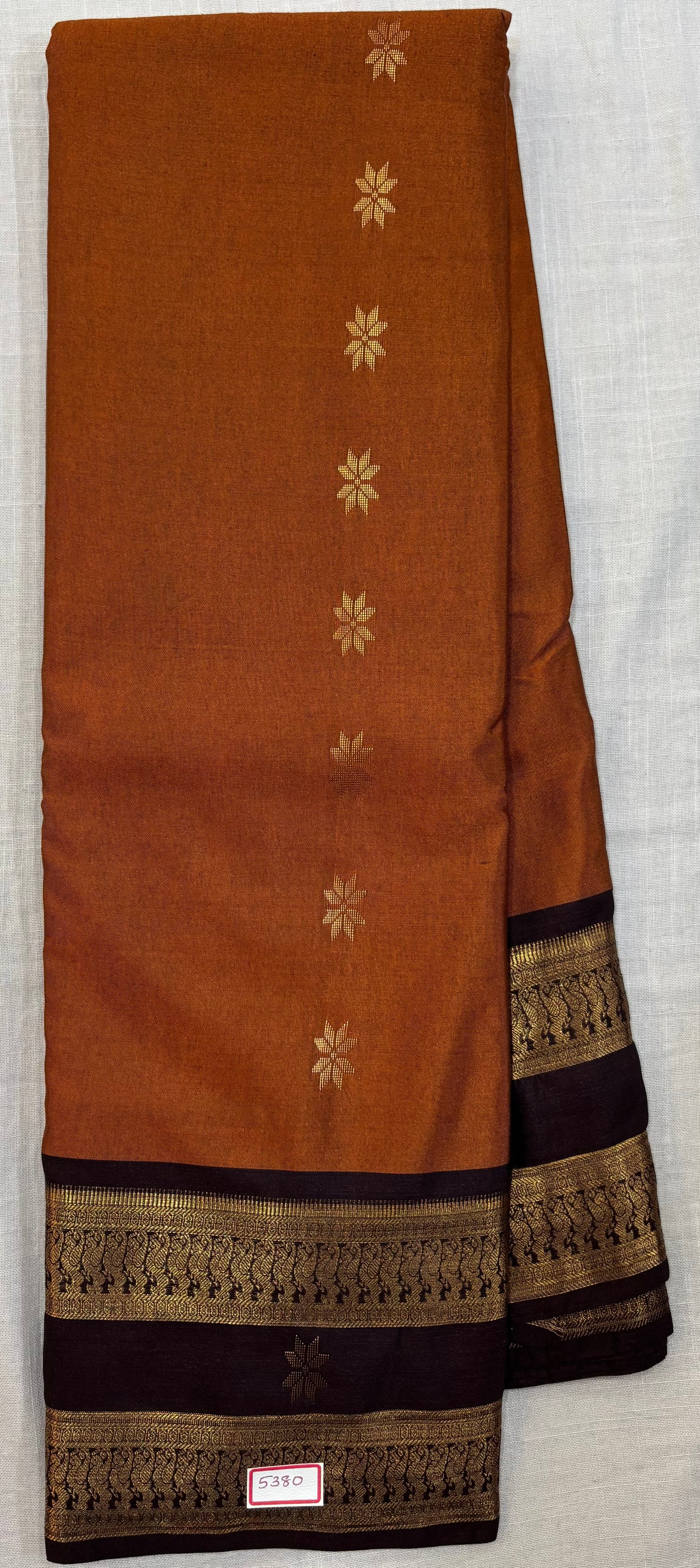 Rust Orange Saree