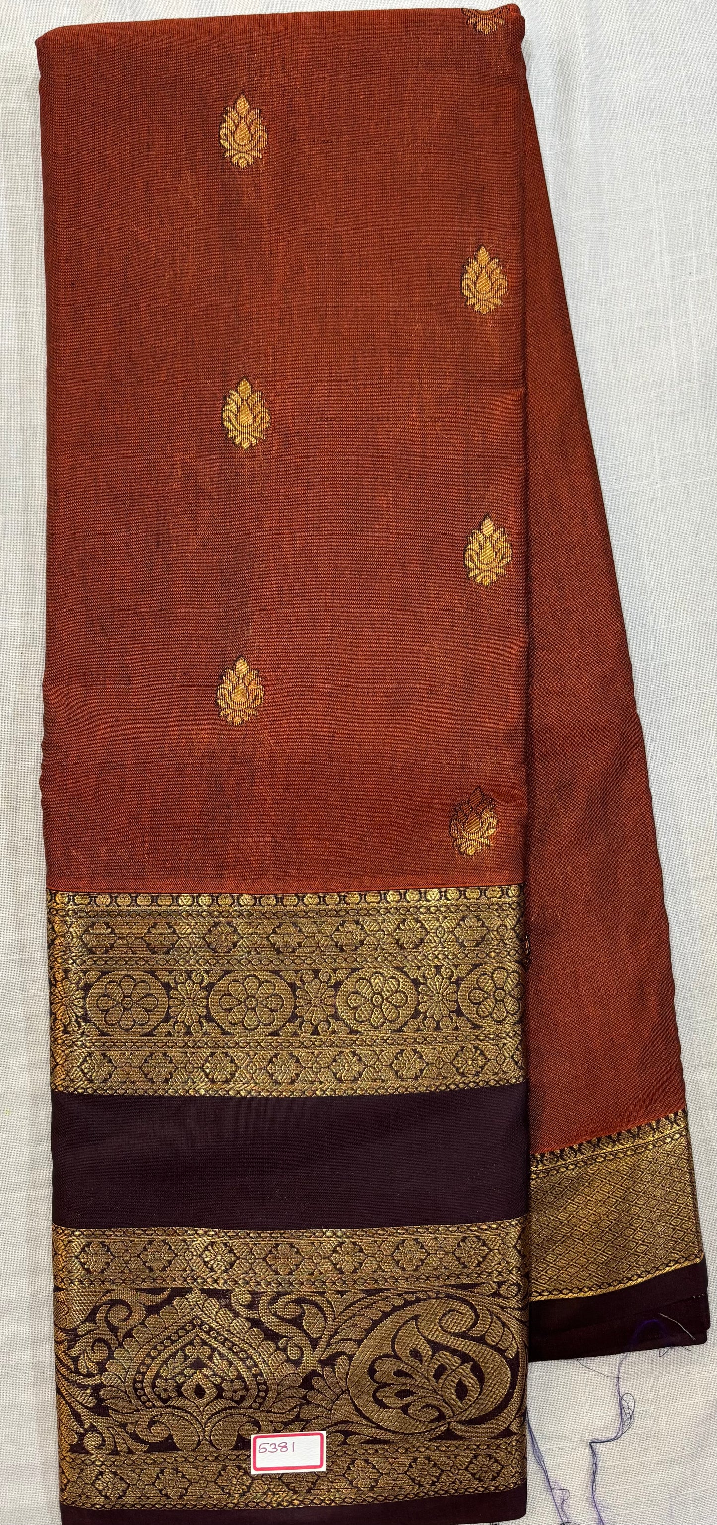 Rust Orange Saree