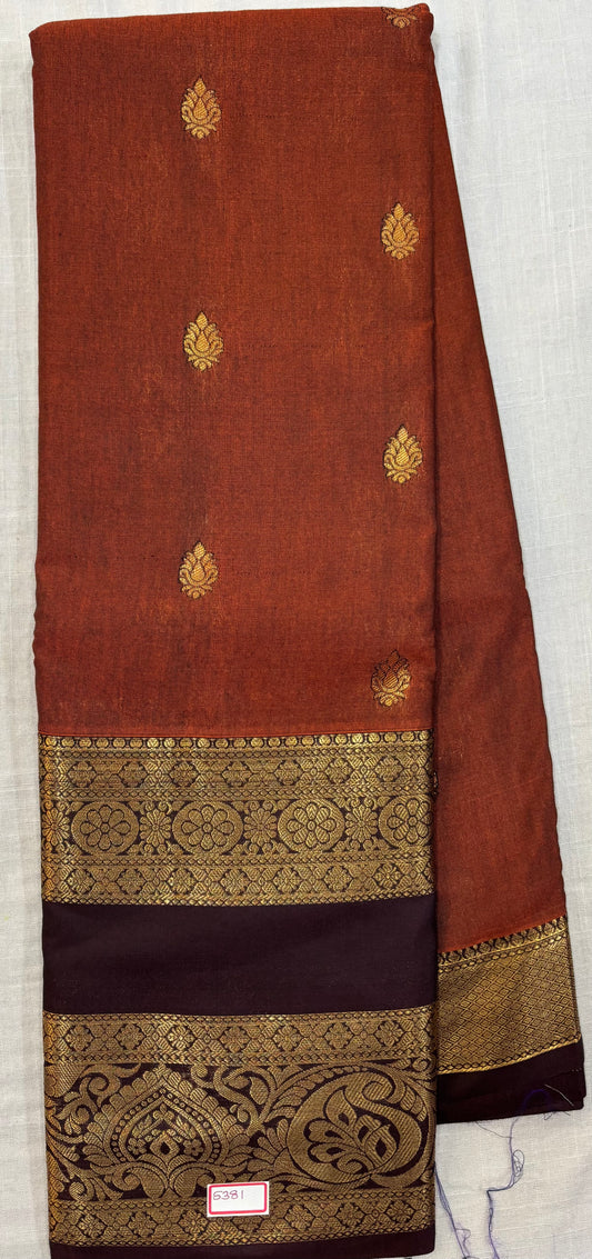 Rust Orange Saree