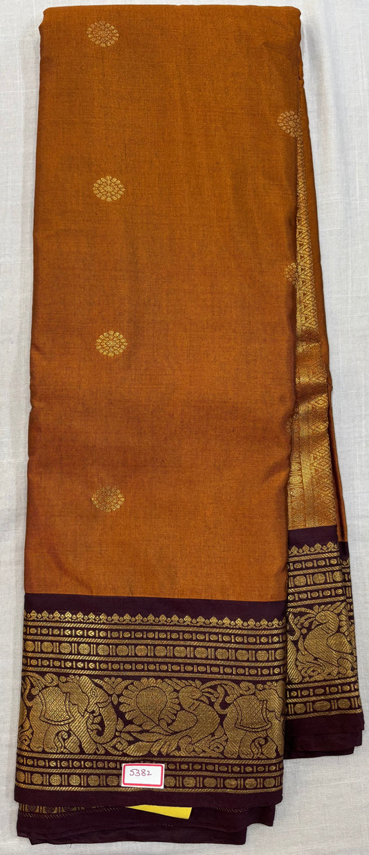 Rust Orange Saree