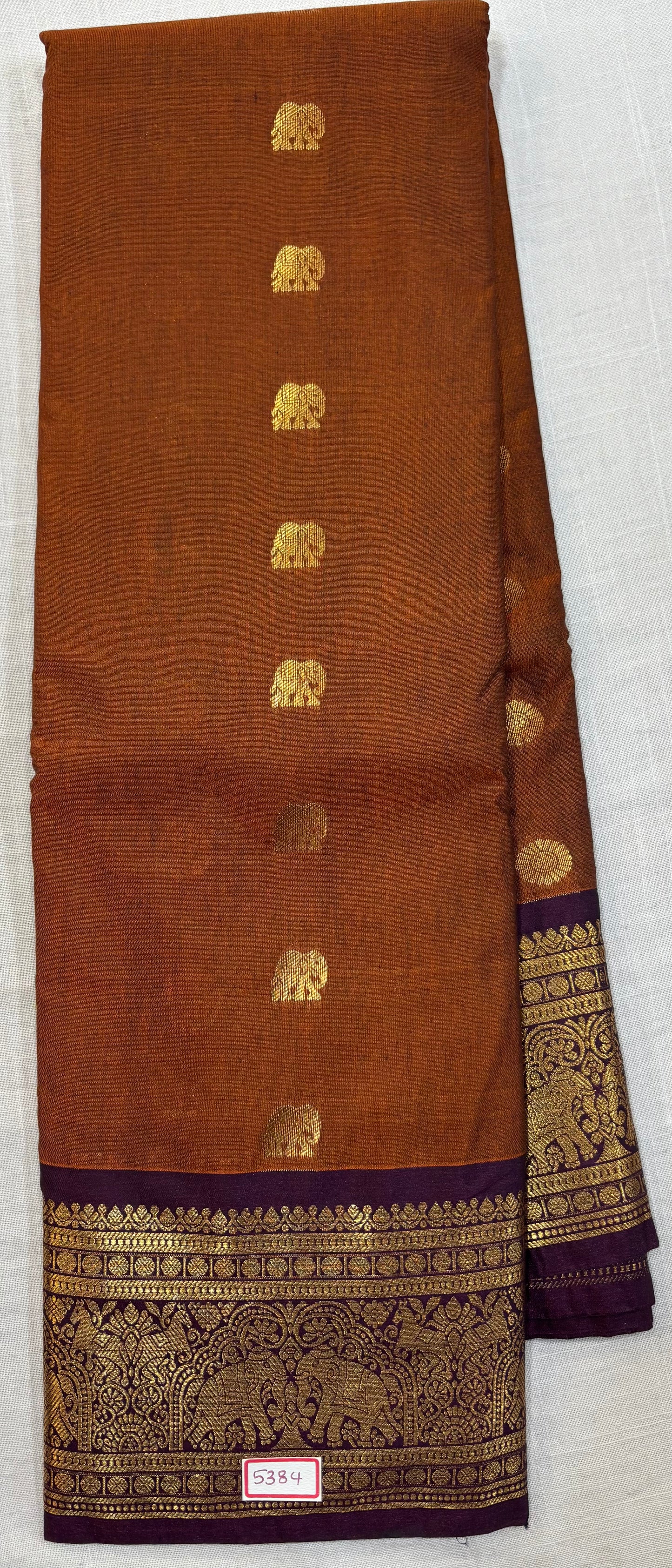 Rust Orange Saree