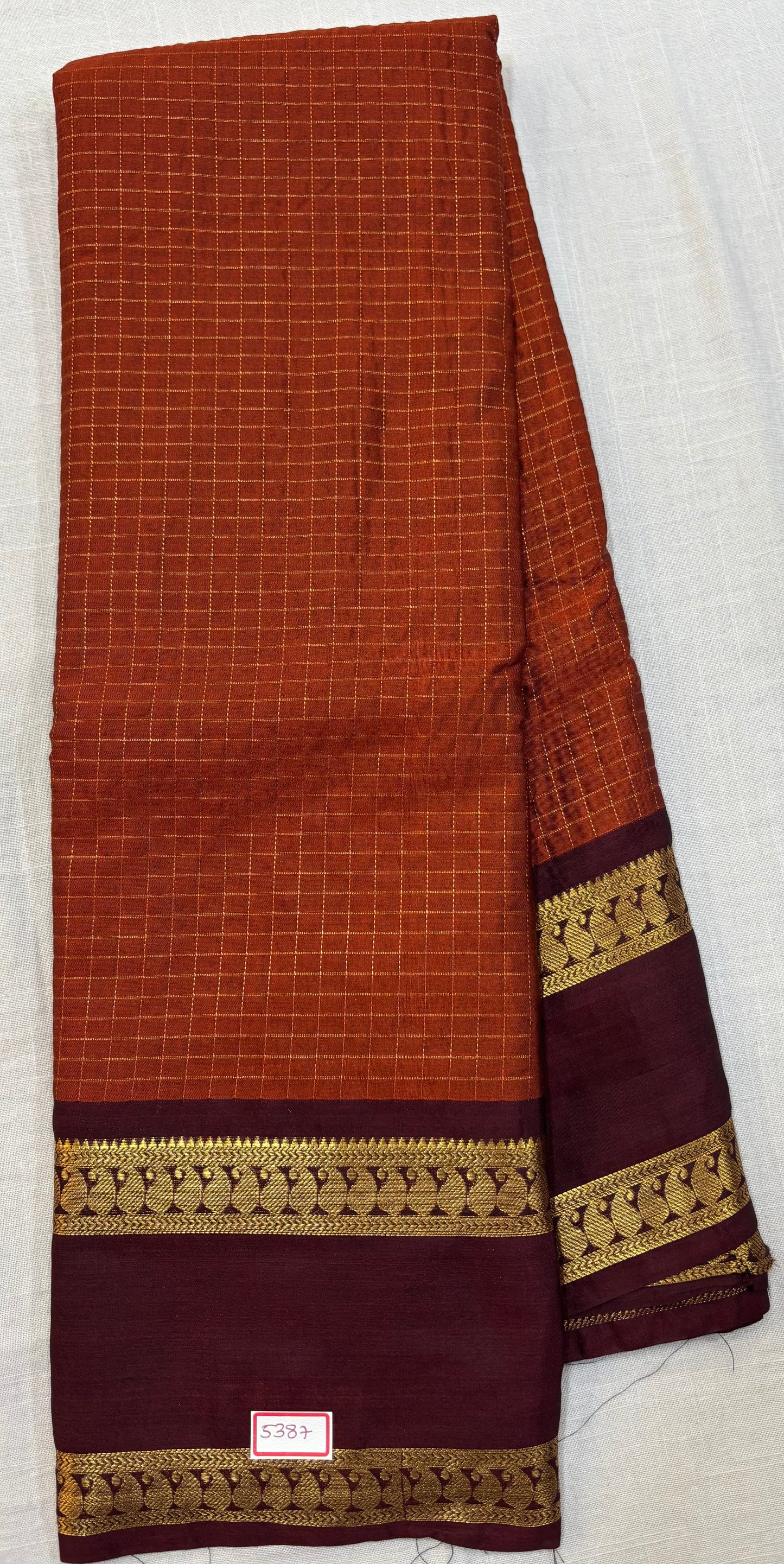 Rust Orange Saree