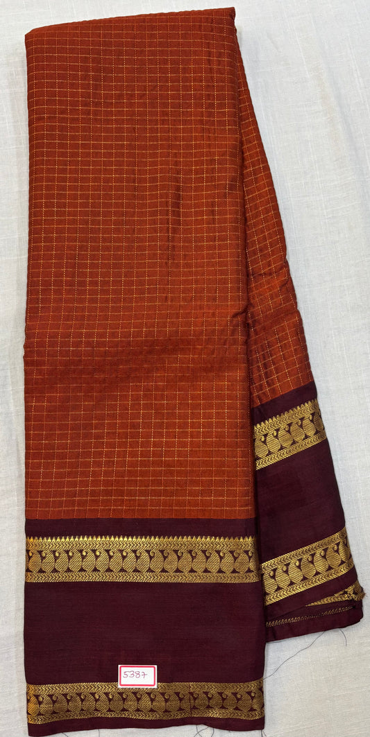 Rust Orange Saree